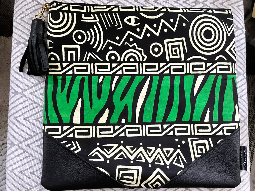 Green and Black Clutch Bag