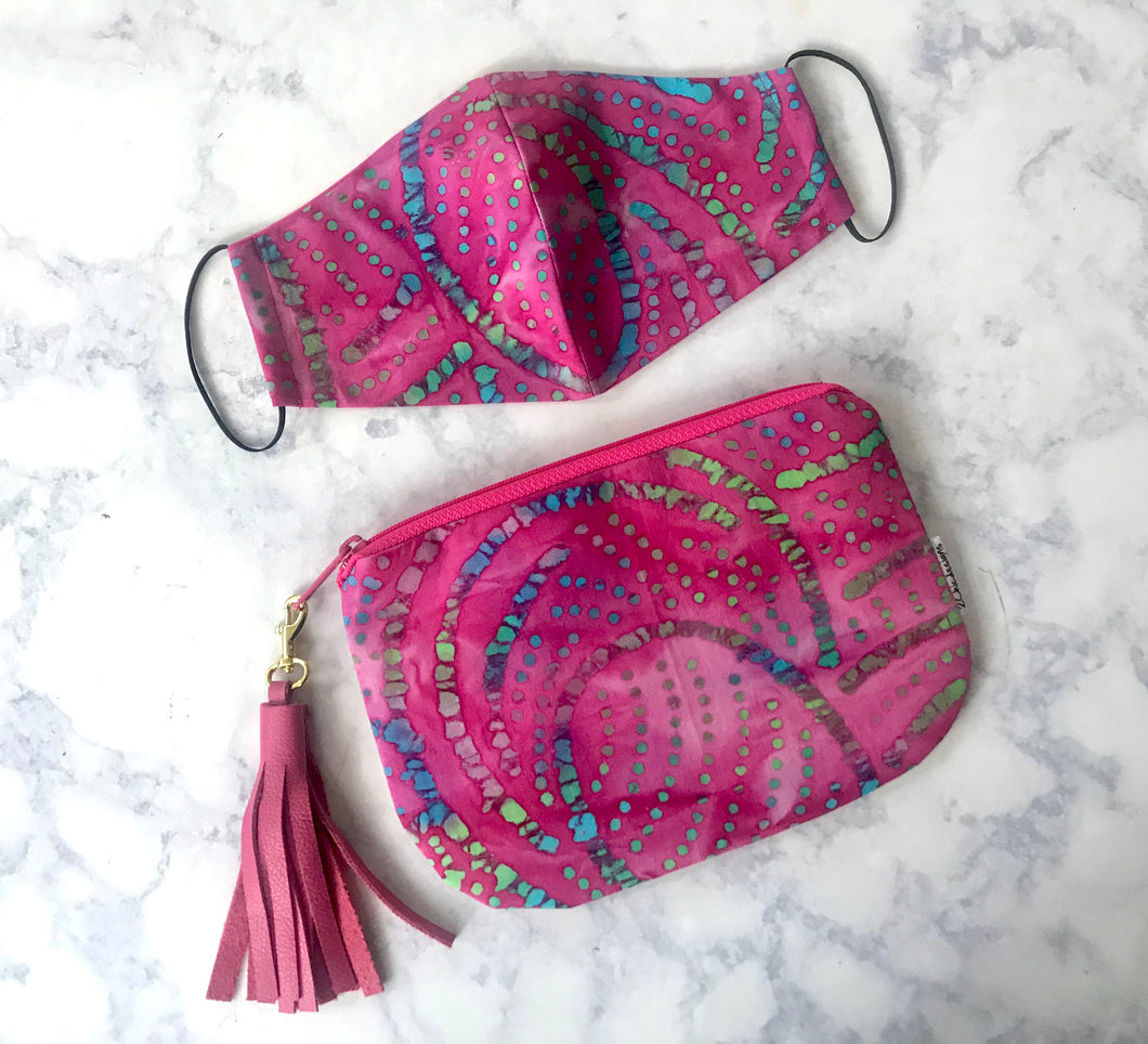 Pink Muliticolor Bag Set