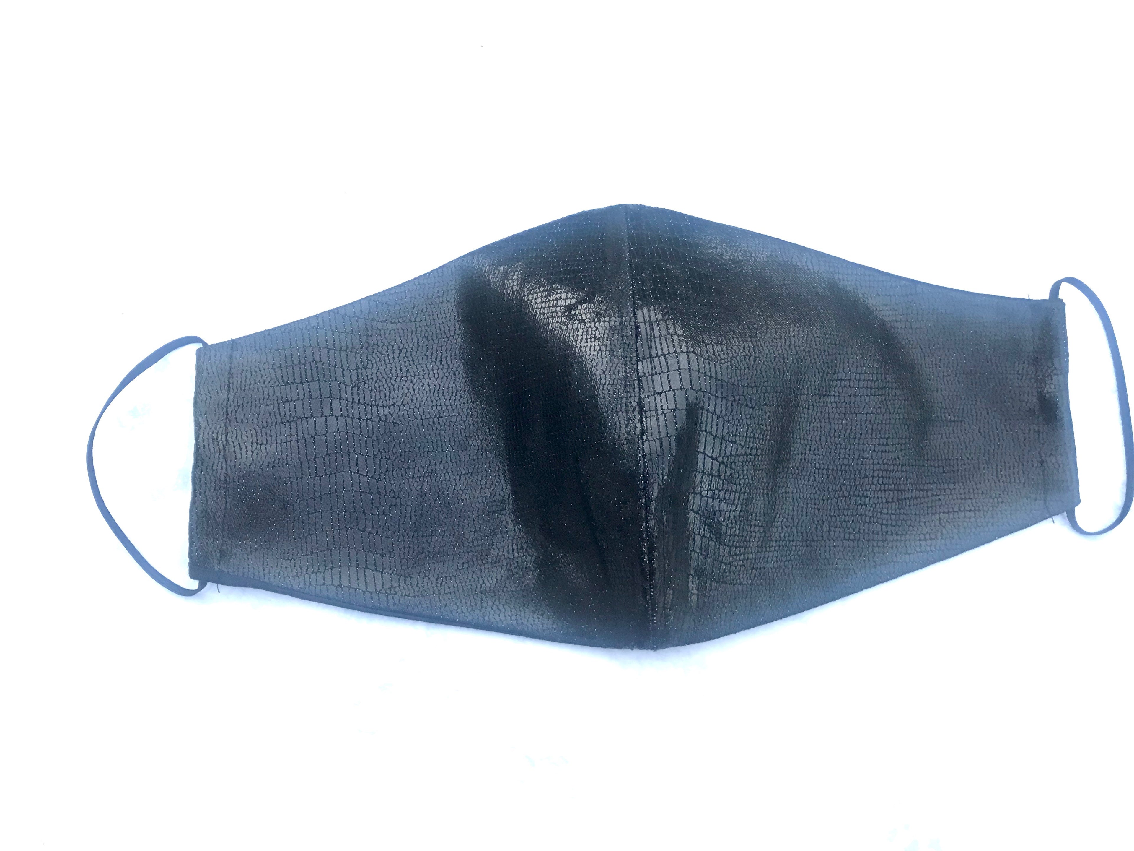 Black Leather Snakeskin