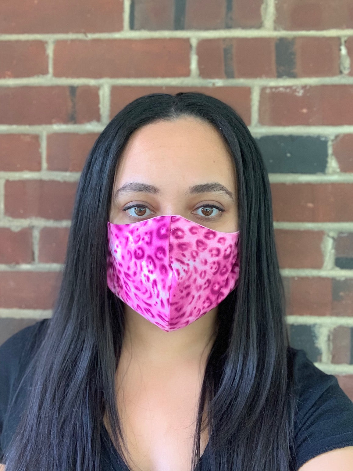 Pink Leopard Face Mask