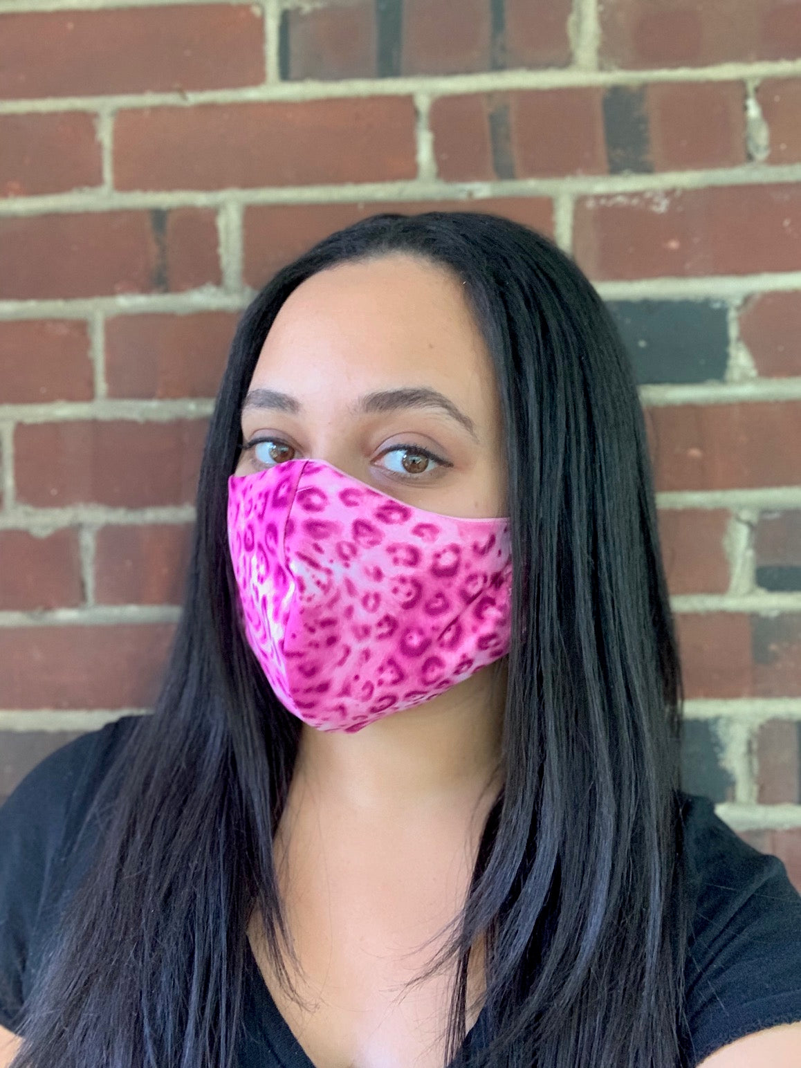Pink Leopard Face Mask