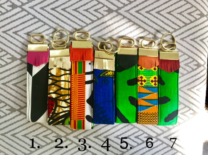 Graphic Print Key Fob